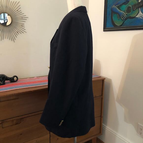 VTG JH Collectibles Wool Blazer Navy Double Breasted 12 M/L Union USA Preppy - Picture 6 of 14